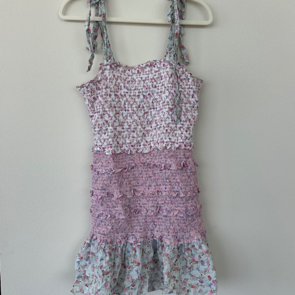 Love Shack Fancy Floral Ruffle Dress -M